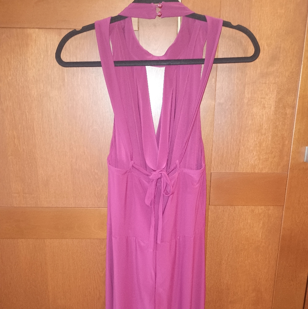 Backless jumper, maroon